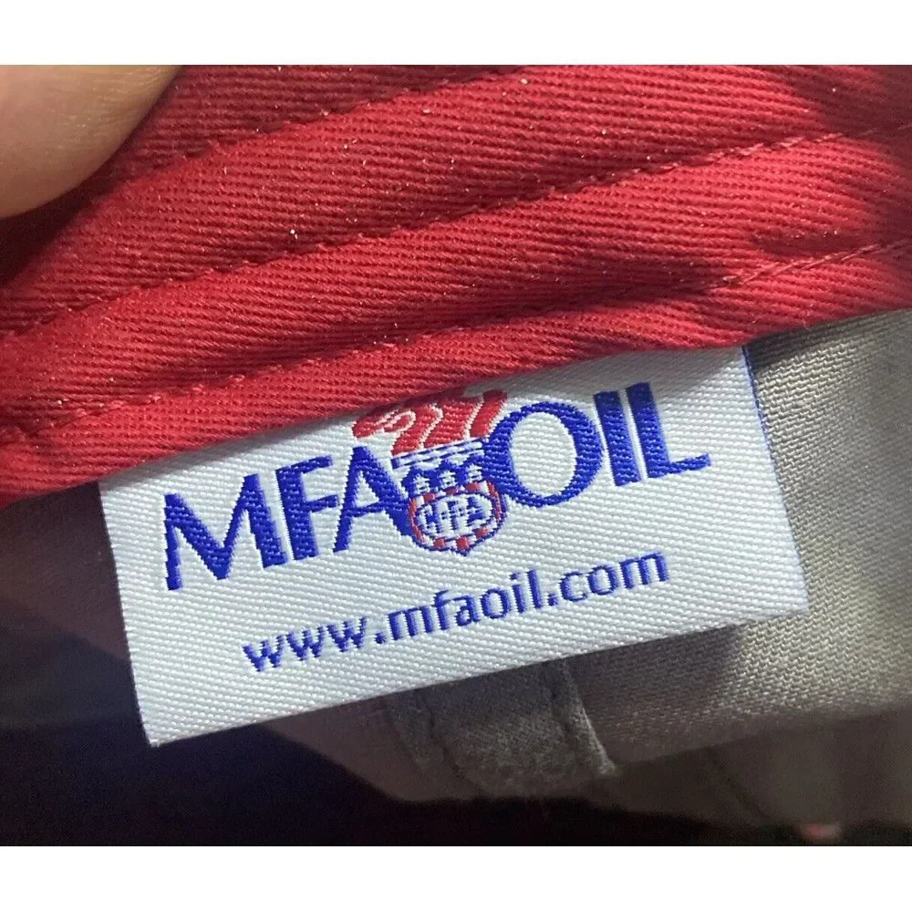 MFA Oil Embroidered Delegate Cap‎ Hat Adjustable Maroon Grey